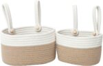 Wall-mounted storage basket with handle