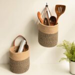 Jute rope hanging basket