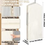 3-Piece Cotton Hanging Garment Cover Set - Image 2